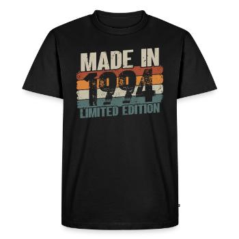 Née en 1994 né 27 anniversaire cadeau - T-shirt Premium bio Homme - noir - Devant - Nico (187cm)
