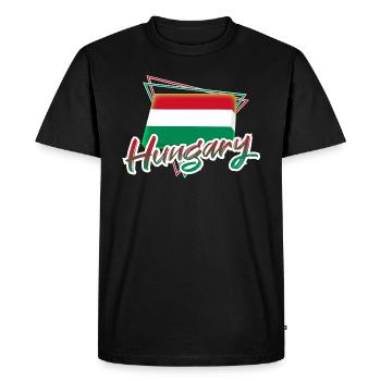 Hongrie - T-shirt Premium bio Homme - noir - Devant - Nico (187cm)