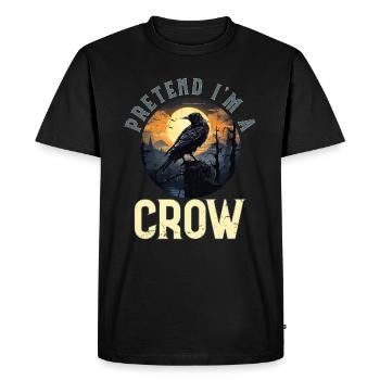 Faites semblant d’être un corbeau Simple costume d’Halloween - T-shirt Premium bio Homme - noir - Devant - Nico (187cm)