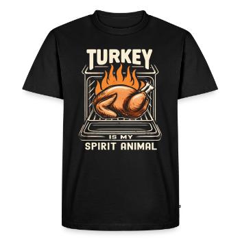 Dinde de Thanksgiving - T-shirt Premium bio Homme - noir - Devant - Nico (187cm)
