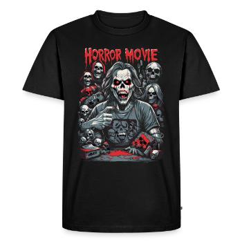 Horror Movie Zombie Illustration - Men's Premium Organic T-Shirt - black - Front - Nico (187cm)