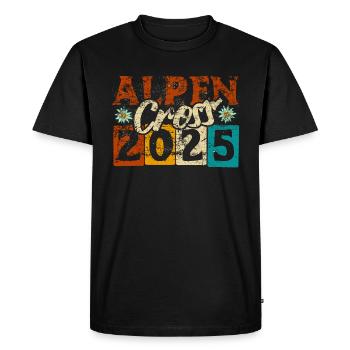 Alpen Cross 2025 - Itinéraires de randonnée à vélo - T-shirt Premium bio Homme - noir - Devant - Nico (187cm)