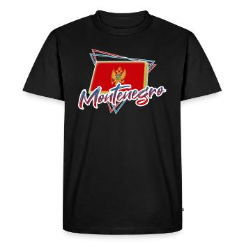 Monténégro - T-shirt Premium bio Homme - noir - Devant - Nico (187cm)