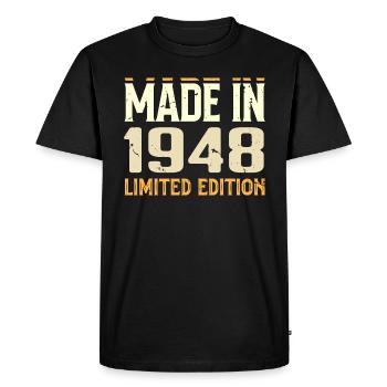 Awesome 1948 Birthday Gift Since 1948 Retro - Men's Premium Organic T-Shirt - black - Front - Nico (187cm)