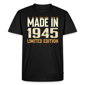 Cadeau Anniversaire 1945 Génial Depuis 1945 Retro - T-shirt Premium bio Homme - noir - Devant - Nico (187cm)