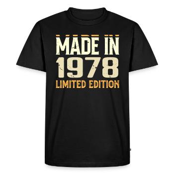Awesome 1978 Birthday Gift Since 1978 Retro - Men's Premium Organic T-Shirt - black - Front - Nico (187cm)