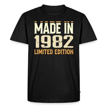 Awesome 1982 Birthday Gift Since 1982 Retro - Men's Premium Organic T-Shirt - black - Front - Nico (187cm)
