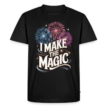 Pyrotechnie Feux d’artifice Pyrotechnie - T-shirt Premium bio Homme - noir - Devant - Nico (187cm)