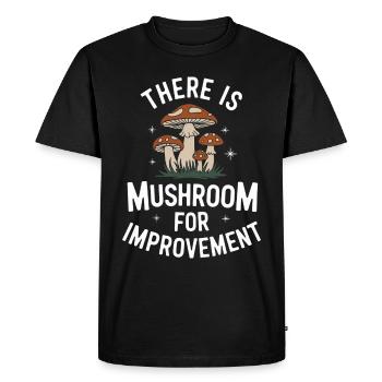 Champignons Champignons Champignon Champignon - T-shirt Premium bio Homme - noir - Devant - Nico (187cm)