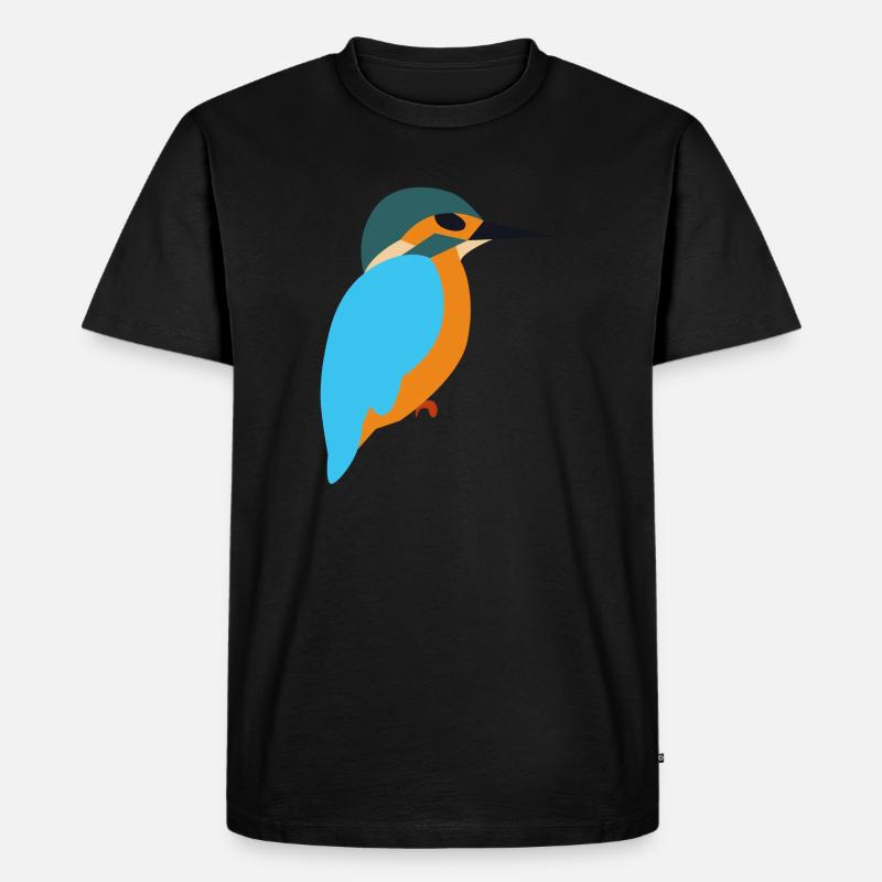 bunter Vogel - Männer Premium Bio T-Shirt - Schwarz