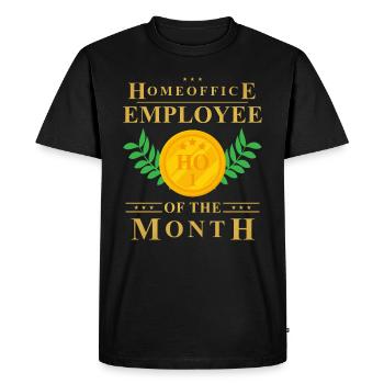 Homeoffice Employee of The Month Homeschool Remote - Men's Premium Organic T-Shirt - black - Front - Nico (187cm)