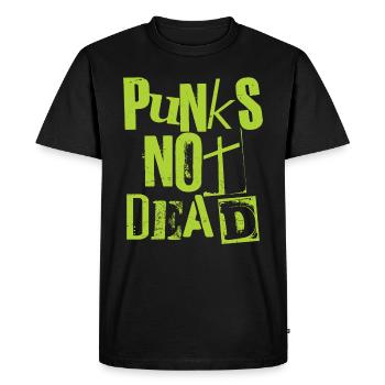 Punks Not Dead - Vintage Grunge - Punk Is Not Dead - T-shirt Premium bio Homme - noir - Devant - Nico (187cm)