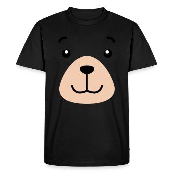 Bear Face - T-shirt Premium bio Homme - noir - Devant - Nico (187cm)