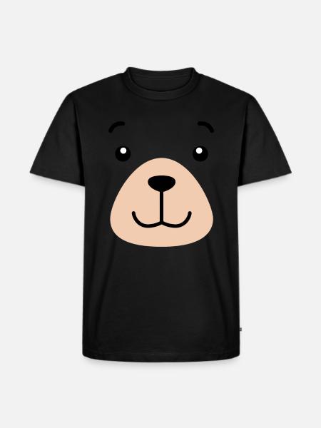 Bear Face - Men's Premium Organic T-Shirt - black