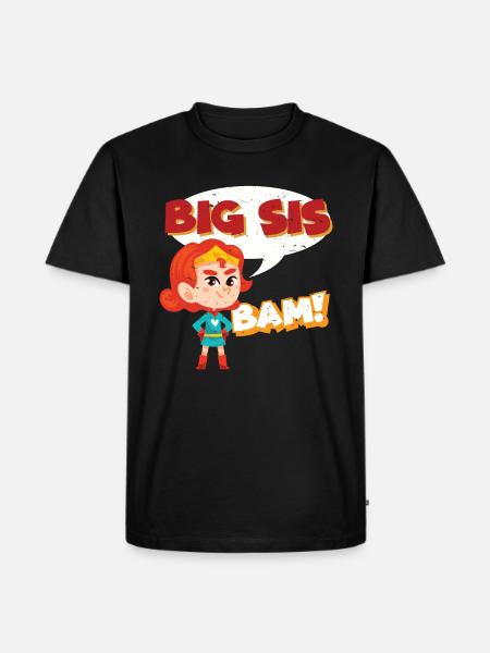 Big Sister Superhero - Men's Premium Organic T-Shirt - black