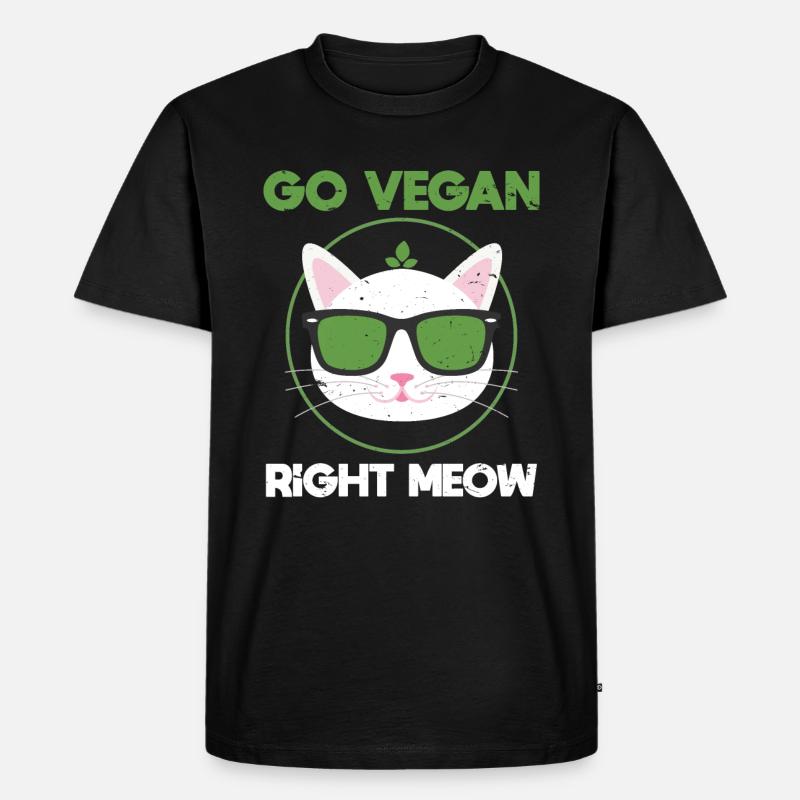 Go Vegan Go Right - Männer Premium Bio T-Shirt - Schwarz