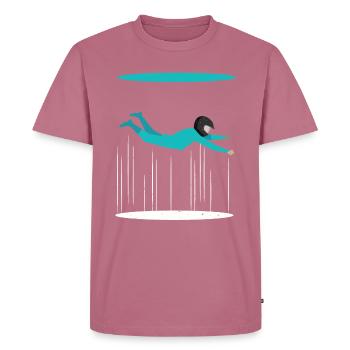 Indoor Skydiving - Wind Tunnel - T-shirt Premium bio Homme - mauve - Devant - Nico (187cm)