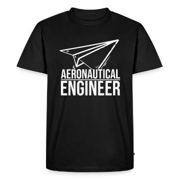 Aeronautical Engineer Paper Airplane - Männer Premium Bio T-Shirt - Schwarz - Vorne - Nico (187cm)