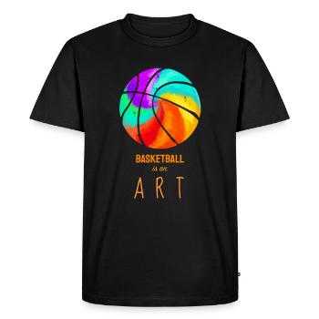Basket - This is an Art - Court Varsity Art - T-shirt Premium bio Homme - noir - Devant - Nico (187cm)