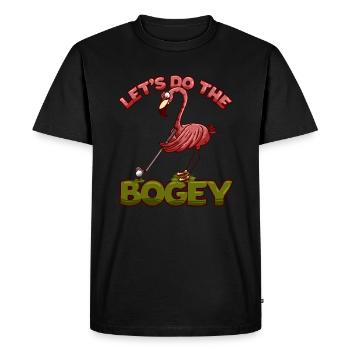 Golf - Flamingo Funny - 18th Hole - Men's Premium Organic T-Shirt - black - Front - Nico (187cm)