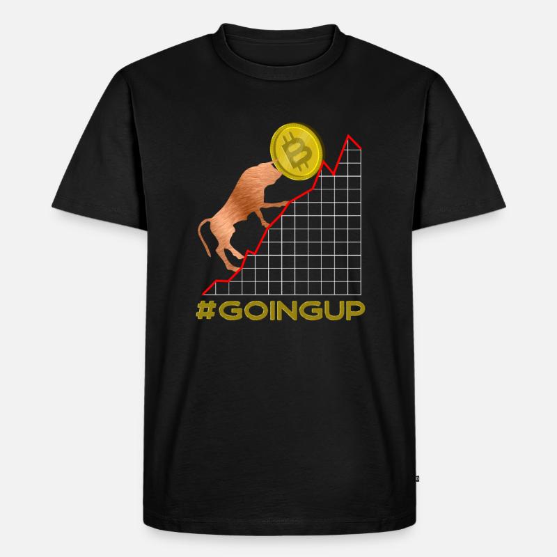 Bitcoin - Bull Going Up - NYSE - Männer Premium Bio T-Shirt - Schwarz