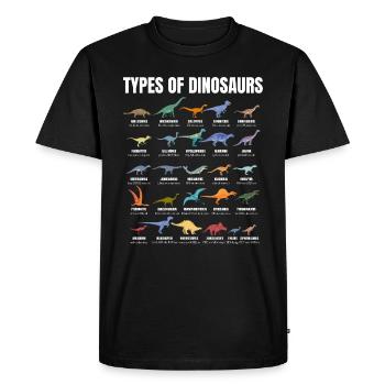 Types Of Dinosaurs Dino Identification - Cute - T-shirt Premium bio Homme - noir - Devant - Nico (187cm)