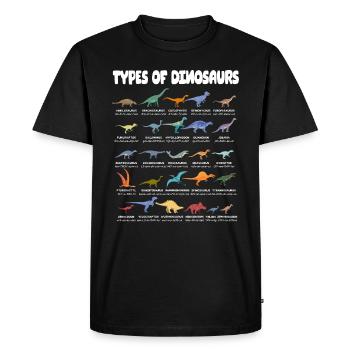 Types Of Dinosaurs Dino Identification - Cute - T-shirt Premium bio Homme - noir - Devant - Nico (187cm)