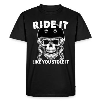 Ride Like You Stole It - Funny Biker - Cycling - - T-shirt Premium bio Homme - noir - Devant - Nico (187cm)