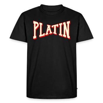 deutschrap oldschool platine or newschool or - T-shirt Premium bio Homme - noir - Devant - Nico (187cm)