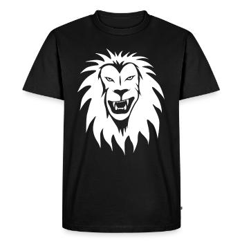Lion - T-shirt Premium bio Homme - noir - Devant - Nico (187cm)