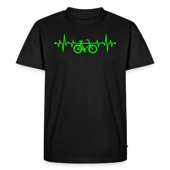 Cyclisme Rythme cardiaque Cyclisme Fréquence cardiaque - T-shirt Premium bio Homme - noir - Devant - Nico (187cm)