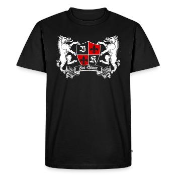 Black Knight heraldry wild boa - Men's Premium Organic T-Shirt - black - Front - Nico (187cm)