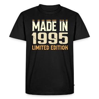 Cadeau Anniversaire 1995 Génial Depuis 1995 Retro - T-shirt Premium bio Homme - noir - Devant - Nico (187cm)
