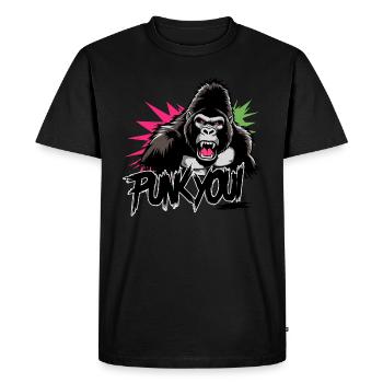Punk You - Style BD Gorille Cool - T-shirt Premium bio Homme - noir - Devant - Nico (187cm)