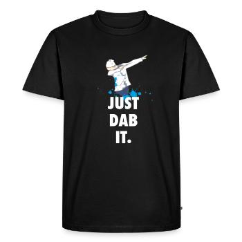 tamponnez juste tamponner touchdown panda fun humour grossier - T-shirt Premium bio Homme - noir - Devant - Nico (187cm)
