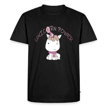 Puissance de la licorne - T-shirt Premium bio Homme - noir - Devant - Nico (187cm)