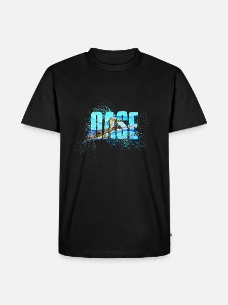 Oase - Männer Premium Bio T-Shirt - Schwarz