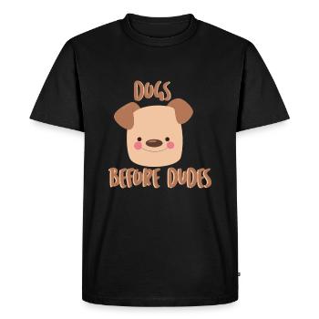 Chiens pour les mecs! Idée cadeau - T-shirt Premium bio Homme - noir - Devant - Nico (187cm)