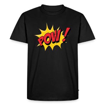 PRISONNIER DE GUERRE! Comic Speech Bubble - Dessin animé Drôle Pop Art - T-shirt Premium bio Homme - noir - Devant - Nico (187cm)