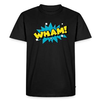 WHAM! Bande dessinée Drôle Pop Art - T-shirt Premium bio Homme - noir - Devant - Nico (187cm)