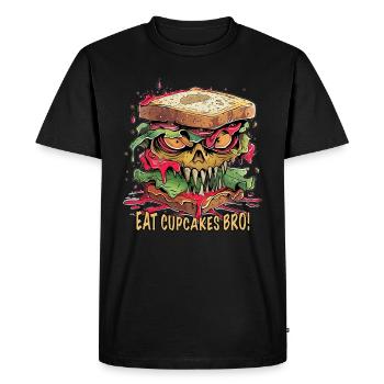 Eat Cupcakes Bro Street Food - Men's Premium Organic T-Shirt - black - Front - Nico (187cm)
