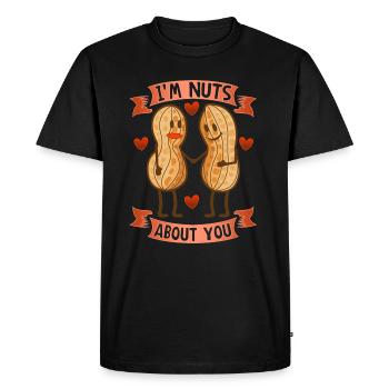 Nuts Nuts Valentine's Day Gift Dear Couples - Men's Premium Organic T-Shirt - black - Front - Nico (187cm)