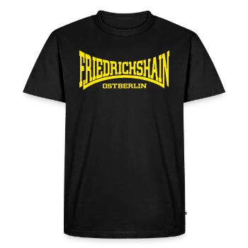 Friedrichshain Ostberlin - Männer Premium Bio T-Shirt - Schwarz - Vorne - Nico (187cm)