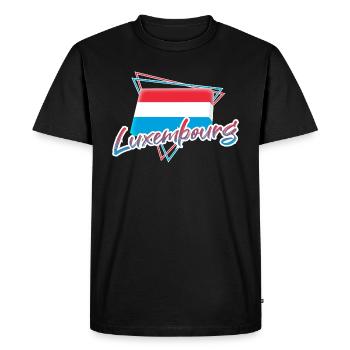 Luxembourg - T-shirt Premium bio Homme - noir - Devant - Nico (187cm)