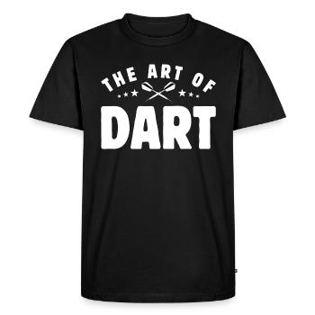 L’art de la fléchette - plus que du sport - art - T-shirt Premium bio Homme - noir - Devant - Nico (187cm)