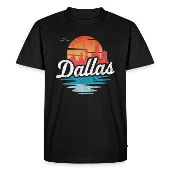 Dallas - T-shirt Premium bio Homme - noir - Devant - Nico (187cm)
