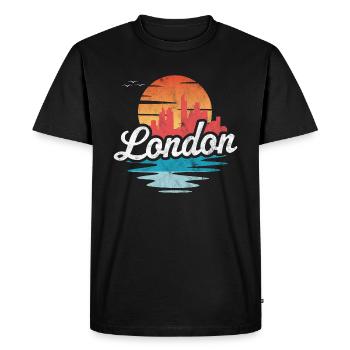 Ville de Londres - T-shirt Premium bio Homme - noir - Devant - Nico (187cm)
