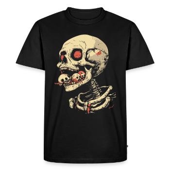 Skeletal NomNomNom - Men's Premium Organic T-Shirt - black - Front - Nico (187cm)