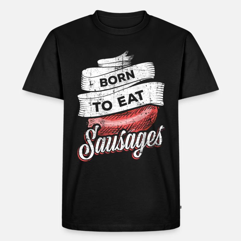 Wurst Würstchen - Männer Premium Bio T-Shirt - Schwarz