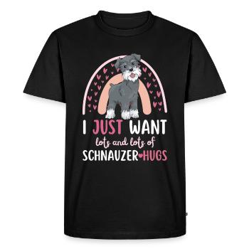 Doux Schnauzer Dog Lover Kawaii - T-shirt Premium bio Homme - noir - Devant - Nico (187cm)